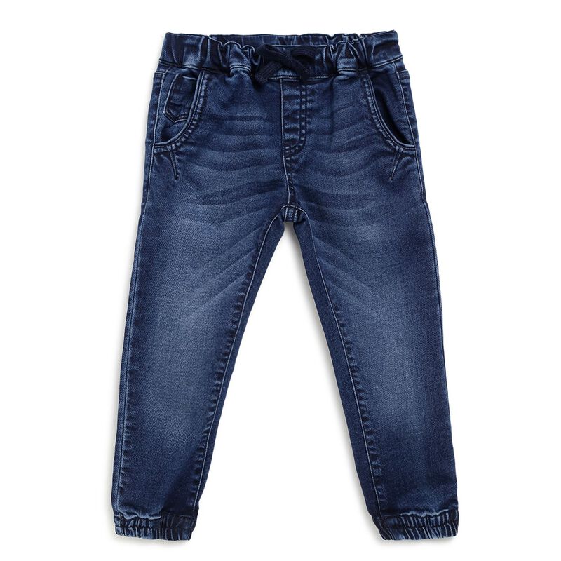 Boys Medium Blue Long Knitted Trousers image number null